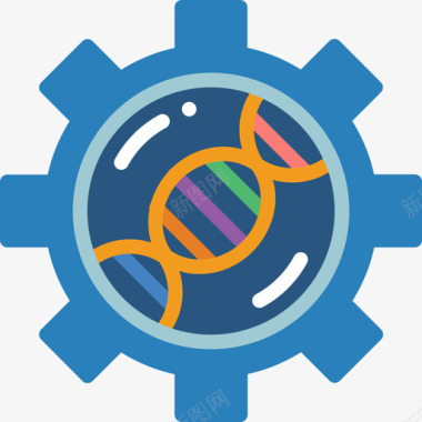 DNADna遗传学和生物工程8平面图图标图标