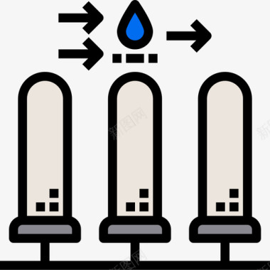 浴室卫浴28色浴室线性过滤器图标图标
