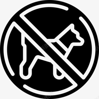 禁止携带宠物警告标志3加油图标图标