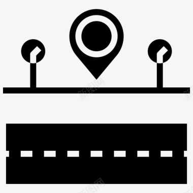 地图道路道路地图11填充图标图标