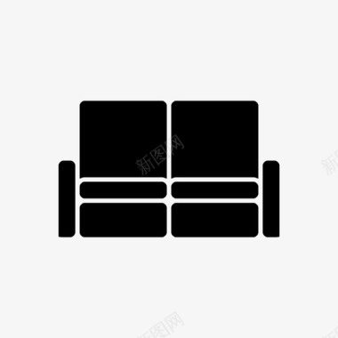 双人沙发椅子家具图标图标