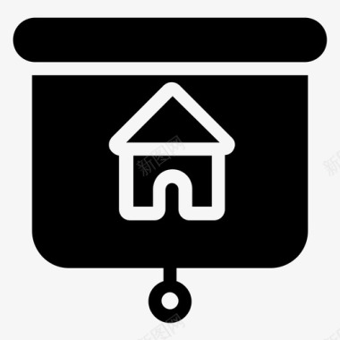 住宅横幅板广告板住宅广告图标图标