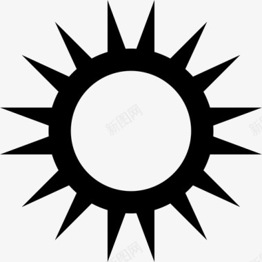 太阳齿轮热的光的图标图标