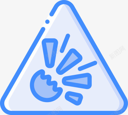 爆炸警告标志1蓝色图标图标