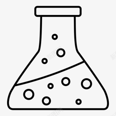 生物DNA生物学Ernnemeyer烧瓶实验室图标图标