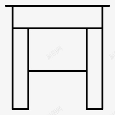 内饰书桌家具桌子图标图标