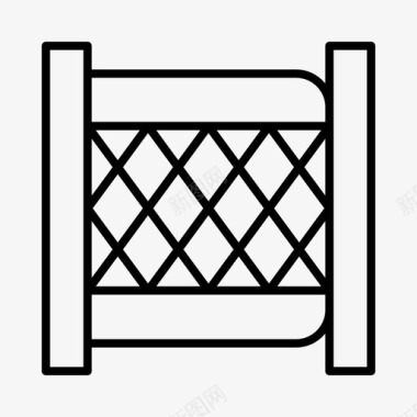 铁丝网门围栏大门图标图标