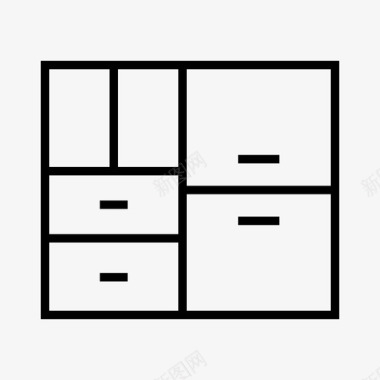 储物柜收纳柜储物柜橱柜壁橱图标图标