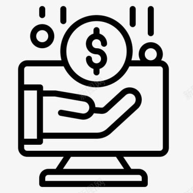 火焰数字1赞助数字内容1线性图标图标