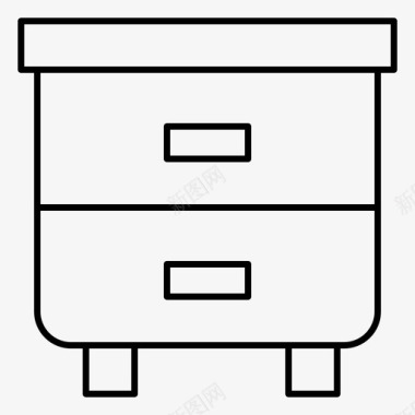 家具室内装饰抽屉图标图标