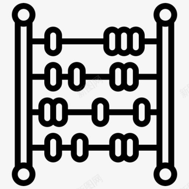 算盘矢量图算盘计算计算器图标图标