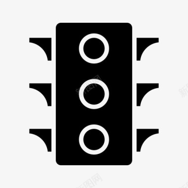 信号灯交通出行旅游图标图标