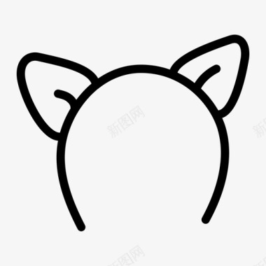 猫耳朵服装头带图标图标
