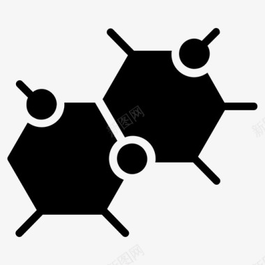 神经元细胞分子原子键图标图标