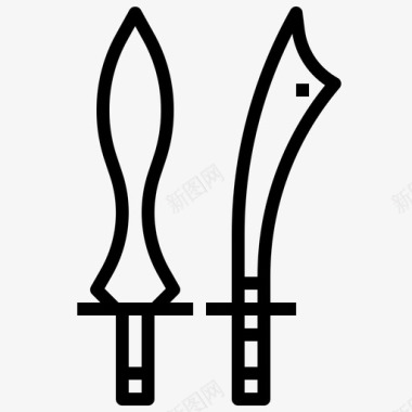 古代匕首文化教育图标图标
