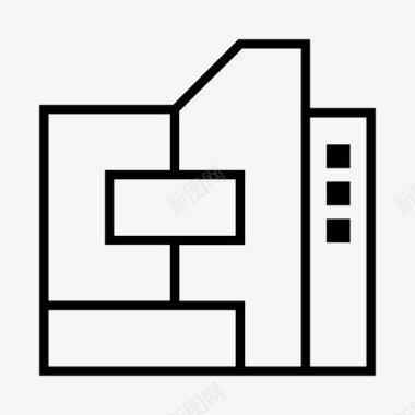建筑商业城市图标图标