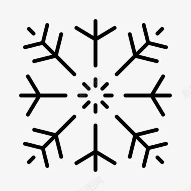 冬天的标志雪花北极圣诞节图标图标