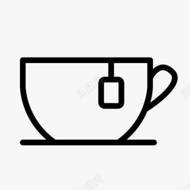 一杯热水一杯茶冲泡饮用图标图标
