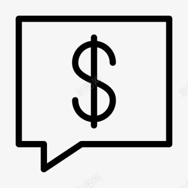 火焰美元图标聊天美元邮件图标图标