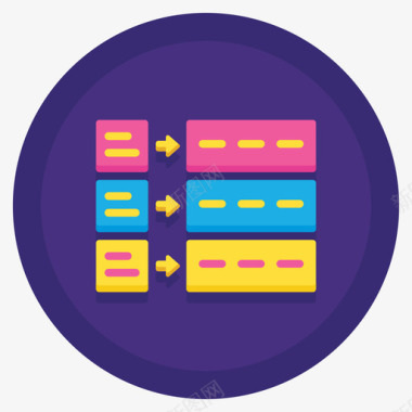 圆形火焰图标键值数据库大数据52扁平圆形图标图标