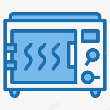 加热微波炉微波炉厨房92蓝色图标图标