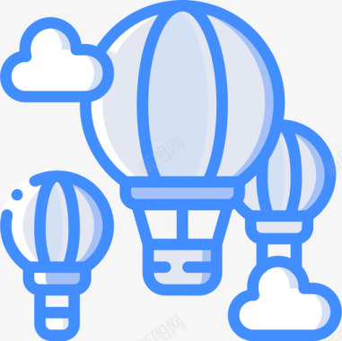 热气球嘉年华23蓝色图标图标