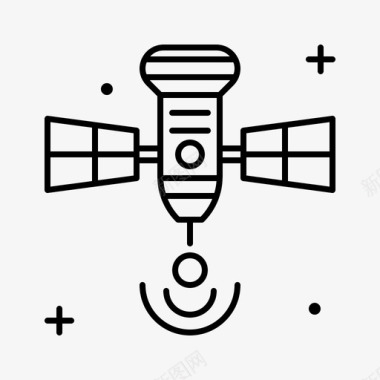 大空间距卫星空间148直线图标图标