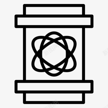 危险小心枪管危险科学图标图标