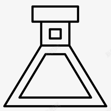 趣味测试烧瓶锥形烧瓶实验室图标图标