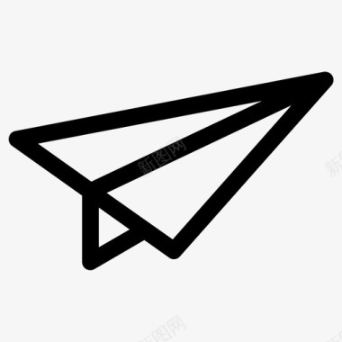 纸飞机折叠邮件图标图标
