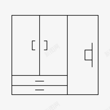 橱柜衣柜模版橱柜壁橱家具图标图标