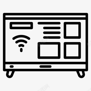 我爱电视智能电视电视33线性图标图标