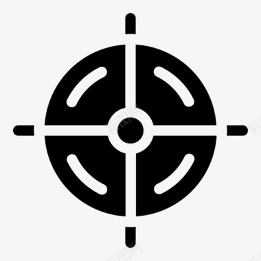 填充圆形目标瞄准圆形目标图标图标