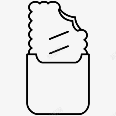 泡芙面包房甜点图标图标
