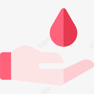 献血世界癌症意识日第5天平淡图标图标