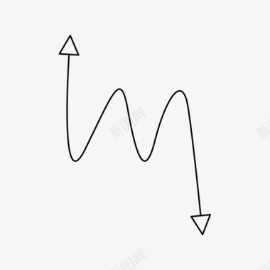 咖啡色锯齿箭头向下向上图标图标