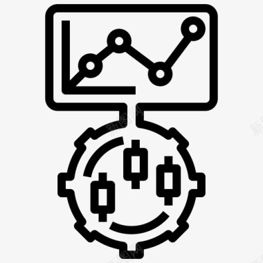 投资预算技术交易员比特币商业和金融图标图标