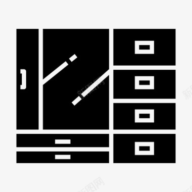 橱柜海报衣柜橱柜壁橱图标图标