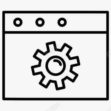 矢量不规则线条网站齿轮互联网图标图标