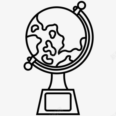 奖杯水晶地球图标图标