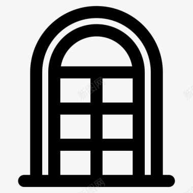 窗古典窗家具图标图标