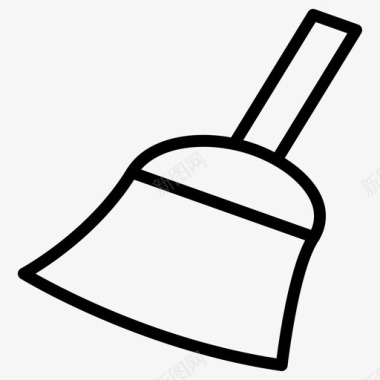 扁平化扫帚清洁标志清洁扫帚刷子图标图标