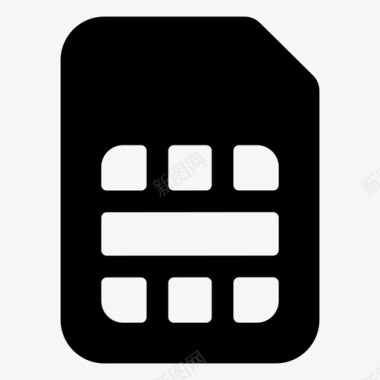 电影用户识别模块芯片集成芯片图标图标