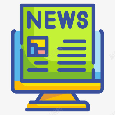 火焰数字3新闻数字内容3线性颜色图标图标