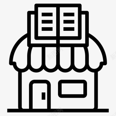书店31号店lineal图标图标