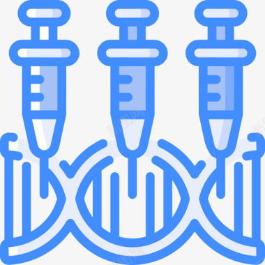 DNADna遗传学和生物工程4蓝色图标图标