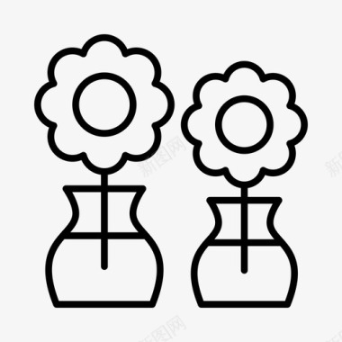 花卉装饰家居图标图标