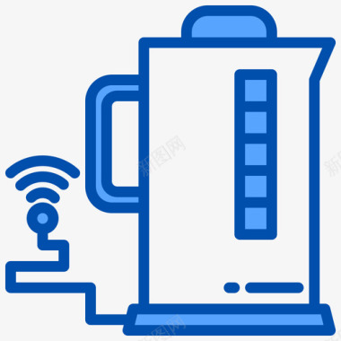 电水壶智能生活3蓝色图标图标