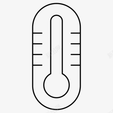 温度计热夏季图标图标