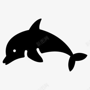 飞燕海豚水生动物飞燕草科图标图标